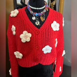 Ivy Luna 3D Floral hand stitched Sweater